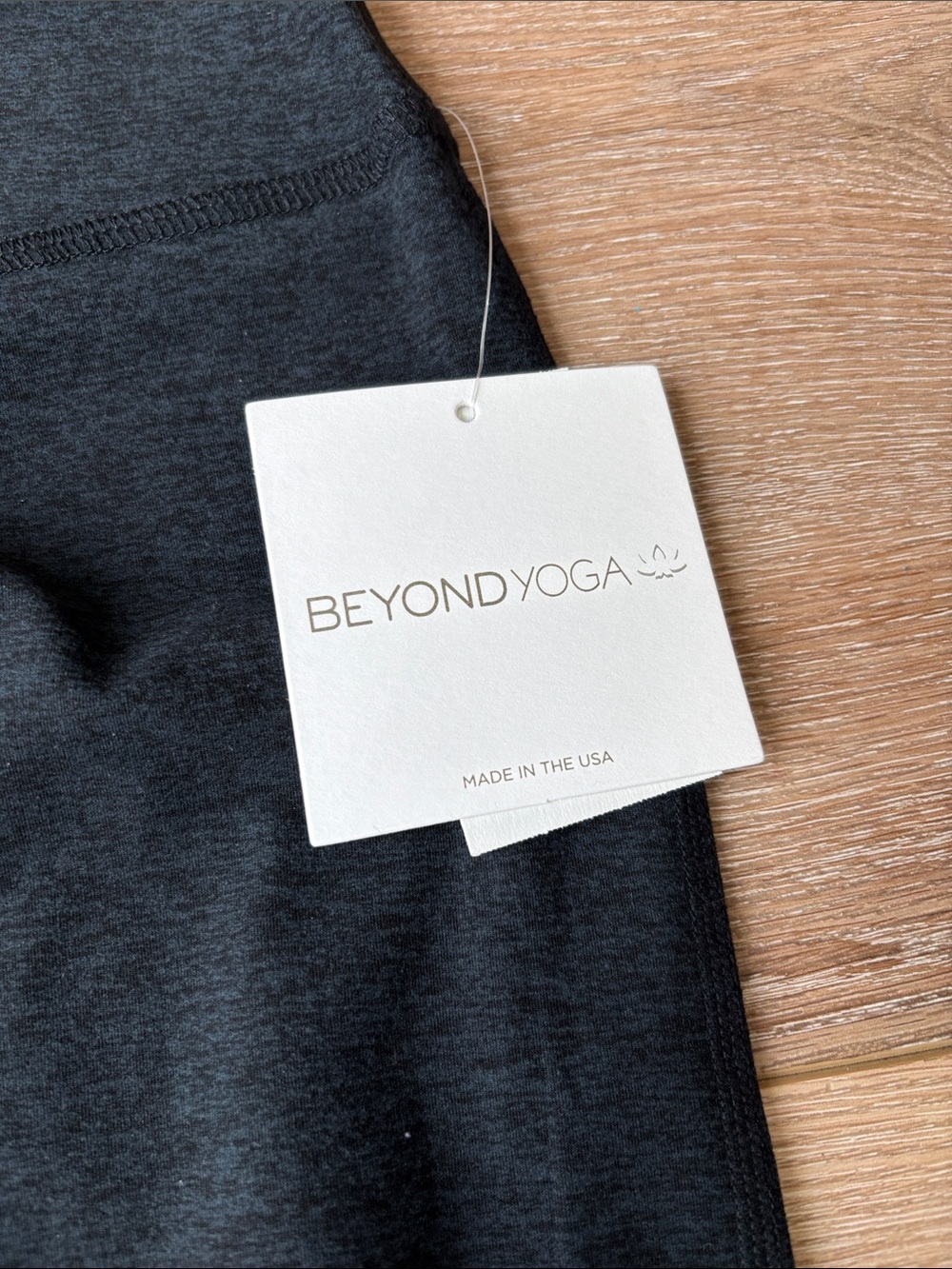 Beyond Yoga Dark Charcoal Stretch Flare Leggings - Picture 3 of 4